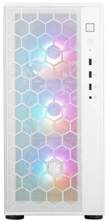 SilverStone Fara G410FAR1WPRO022 белый корпус с ARGB-подсветкой вид спереди