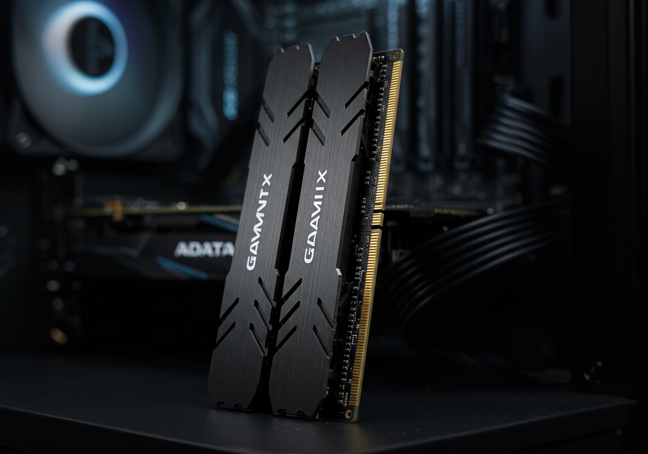 Оперативная память ADATA Gammix AX4U32008G16A-DCBK20, DDR4 2х 16ГБ 3200 МГц, DIMM, RTL - общий вид