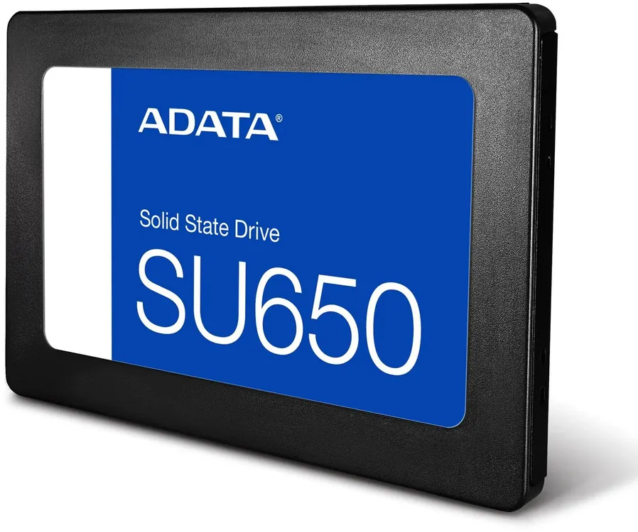 ADATA SU650 1ТБ — боковой профиль, тонкий корпус толщиной 7 мм