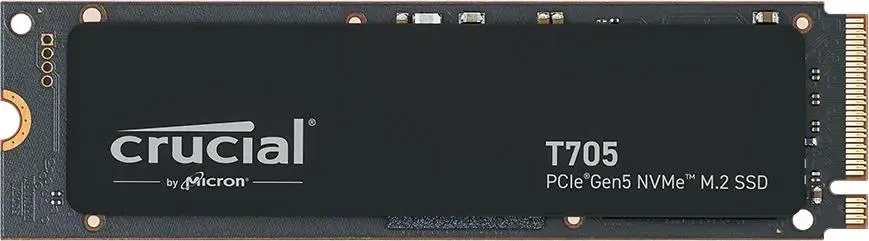 Crucial T705 2 ТБ M.2 2280 PCIe 5.0 x4 — вид сверху без радиатора