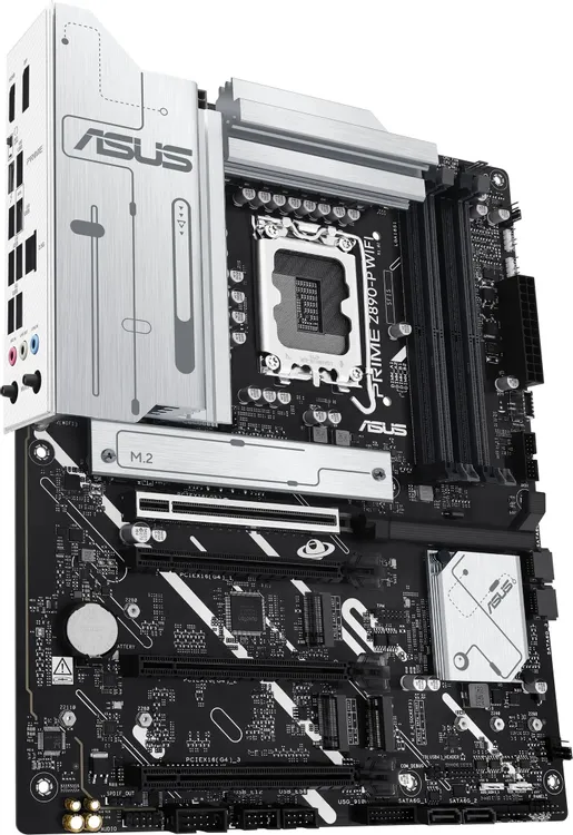 ASUS Prime Z890-P WiFi разъёмы M.2 и слоты DDR5 на плате ATX LGA 1851