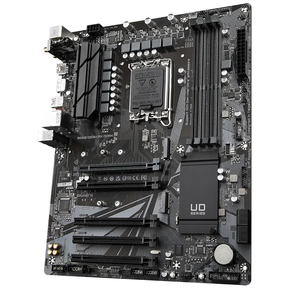 GIGABYTE B660 DS3H AX задняя панель I/O — USB Type-C, HDMI, DisplayPort, RJ-45