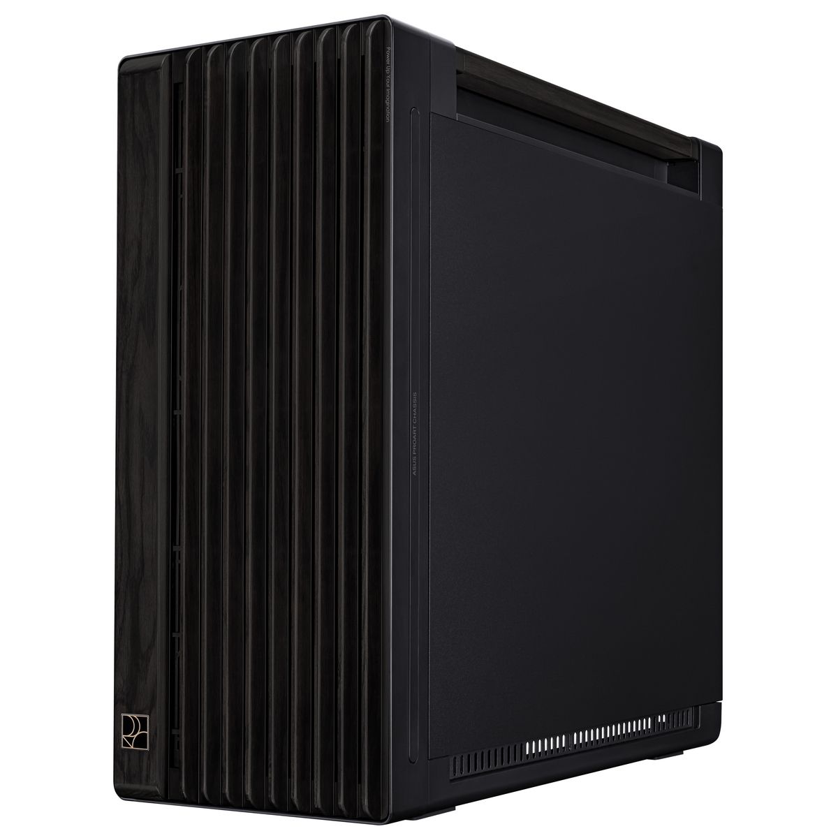 ASUS ProArt PA602 Wood Edition закрытая боковая панель вертикальный рифлёный дизайн