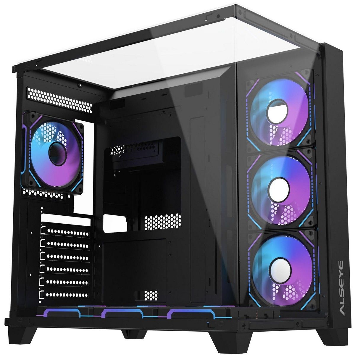 Alseye Auro Vision Ultra B 4f перспективный вид RGB подсветка синяя фиолетовая