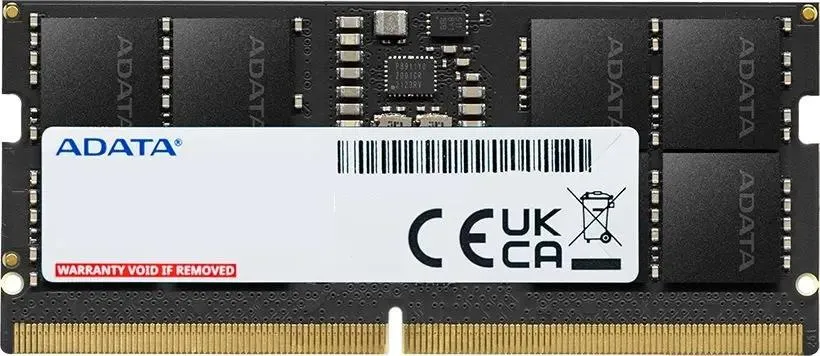 ADATA AD5S56008G-S модуль DDR5 SODIMM 8 ГБ 5600 МГц &mdash; вид спереди с золотистыми контактами