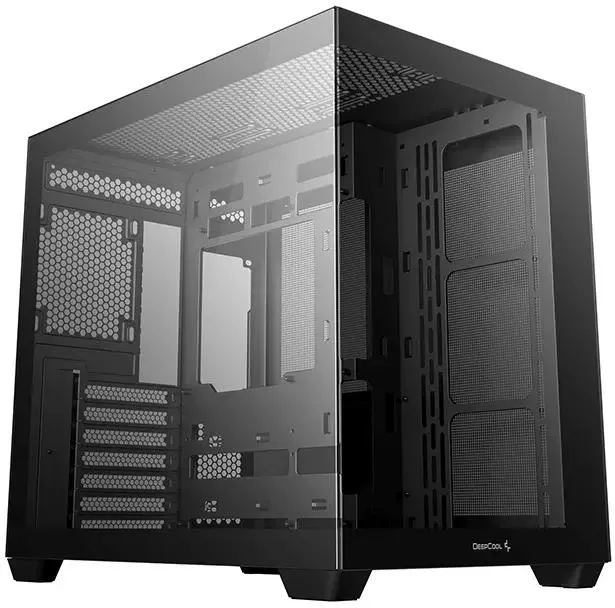 DeepCool CG530 черный Mid-Tower корпус вид спереди двойное закалённое стекло