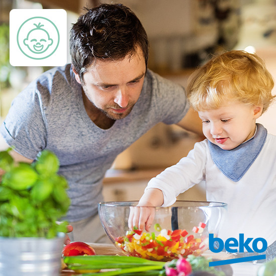 Beko HII64400MT вид сверху — четыре индукционные конфорки на чёрной стеклокерамике