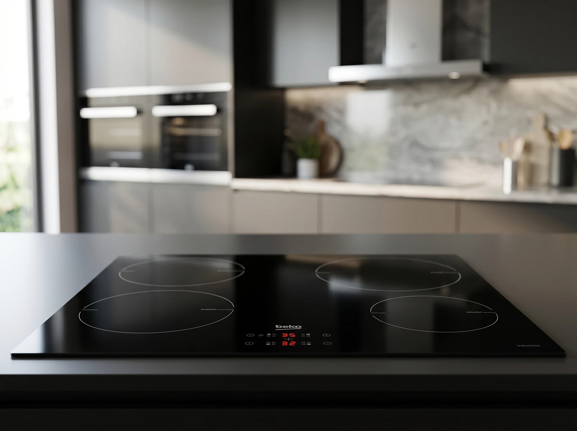 Индукционная варочная панель Beko HII64400MT - фото в интерьере