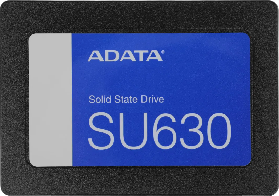 ADATA SU630 480 ГБ — лицевая панель SSD с логотипом и названием модели
