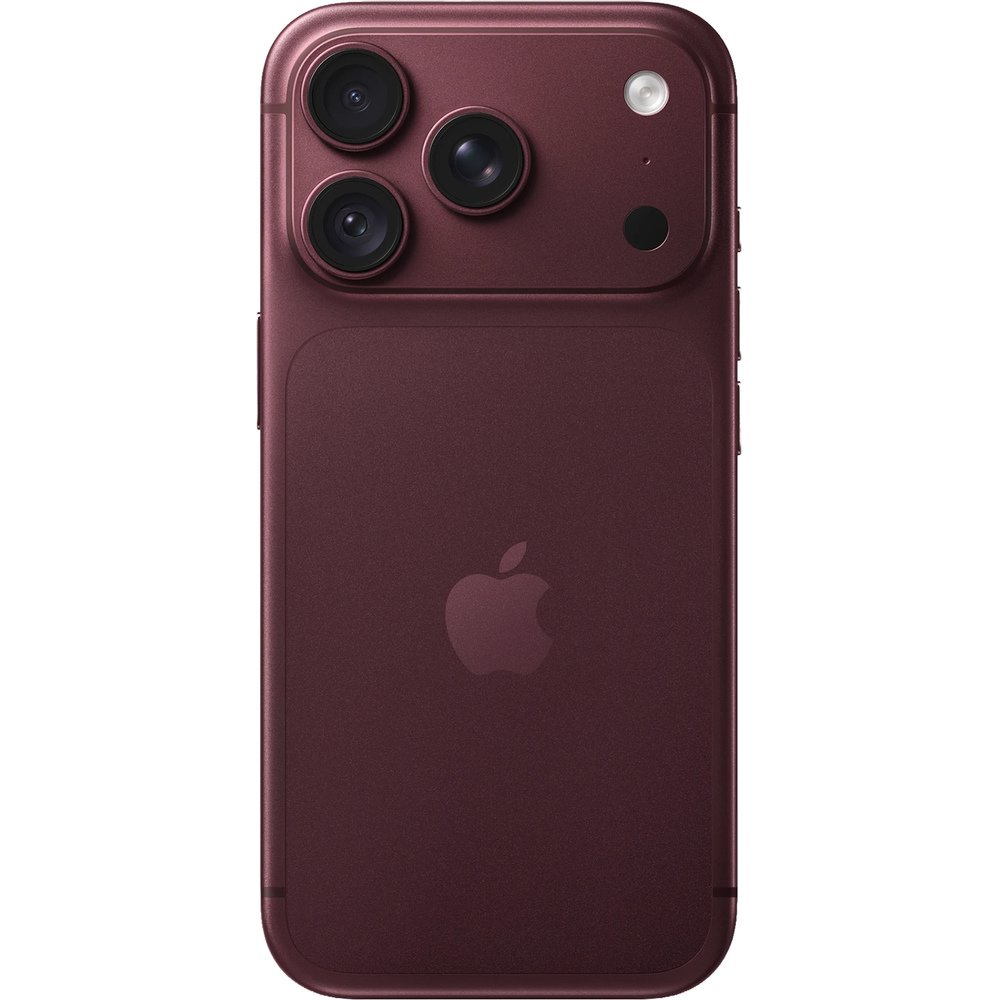 Apple iPhone 18 Pro Burgundy — камерный модуль с тройной линзой и логотип Apple