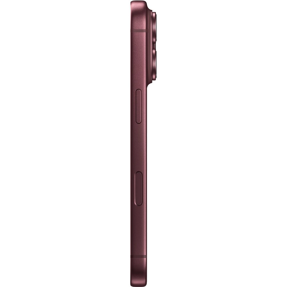 Apple iPhone 18 Pro Burgundy боковой профиль — кнопки управления и тонкий корпус