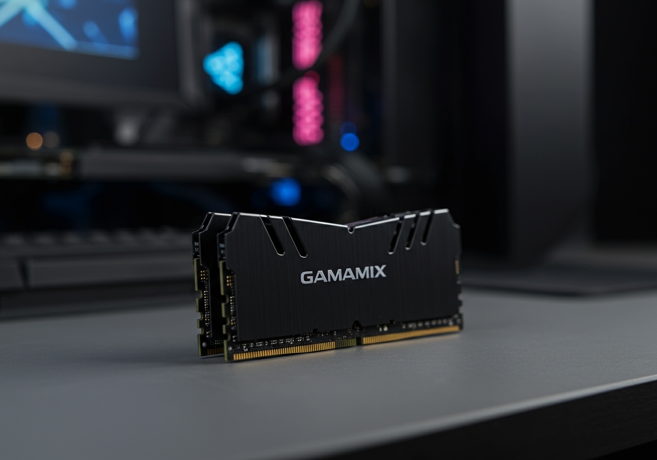 Оперативная память ADATA Gammix AX4U320016G16A-DB10, DDR4 2х 32ГБ 3200 МГц, DIMM, RTL - общий вид