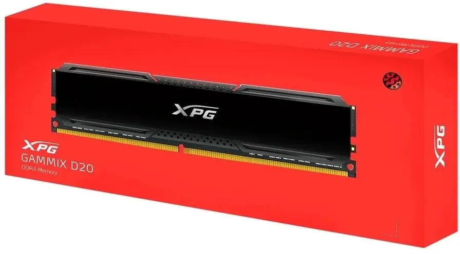 ADATA Gammix AX4U360016G18I-CBK20 DDR4 3600 МГц вид сверху радиатор