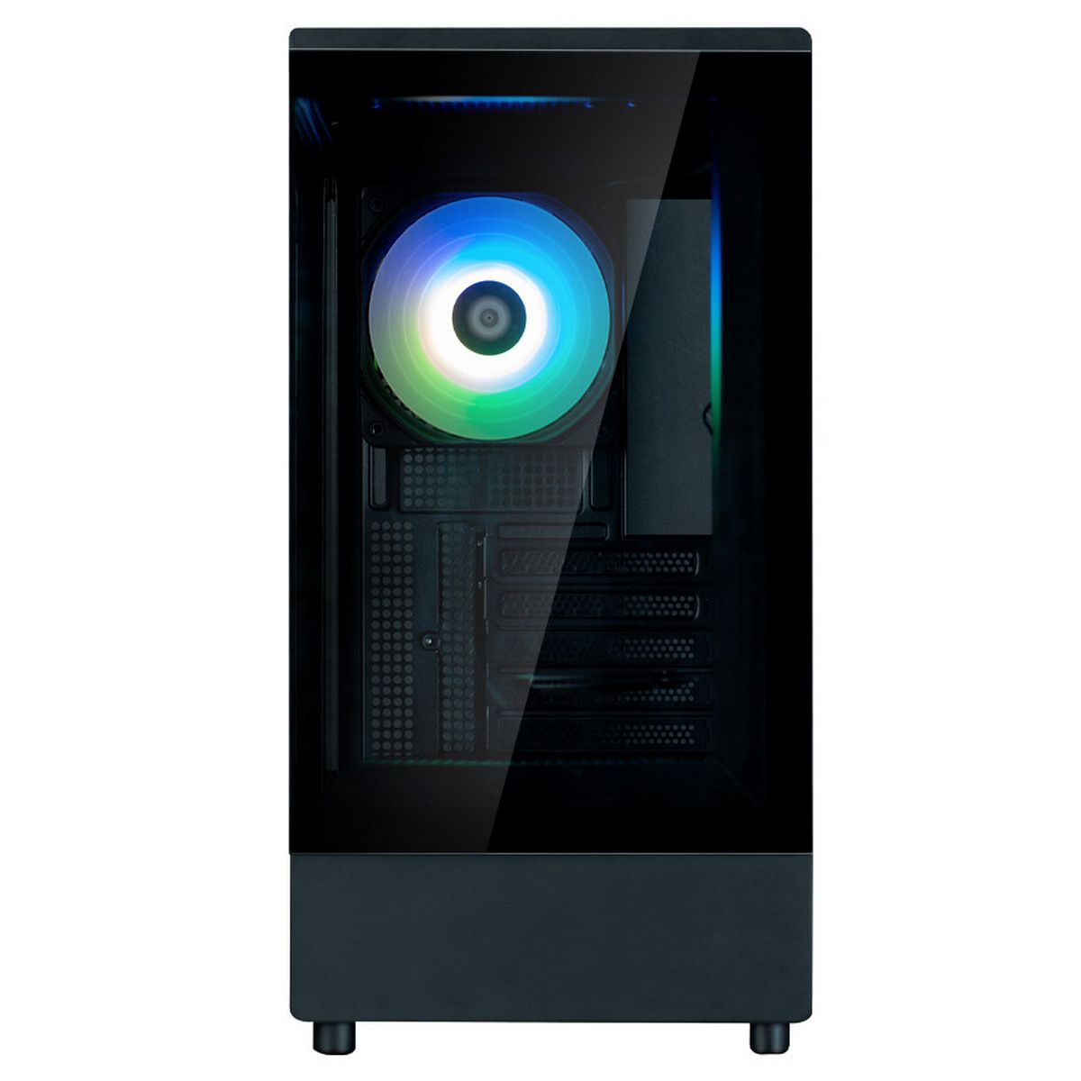 Zalman P10 Black вид сзади и I/O-панель с USB 3.2 и аудиоразъёмом