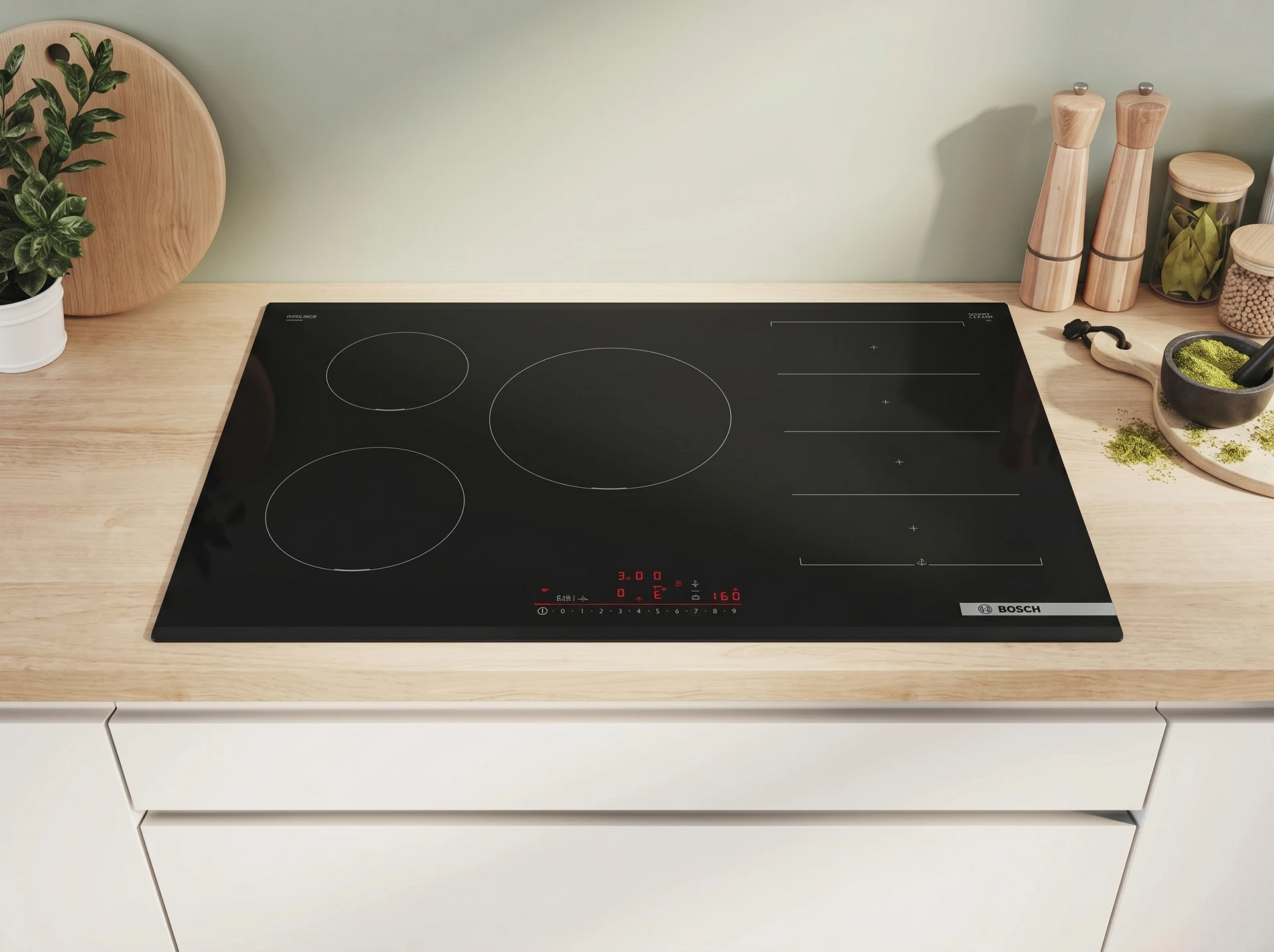 Встраиваемая индукционная варочная панель Bosch Serie 6 PXV831HC1E - фото в интерьере