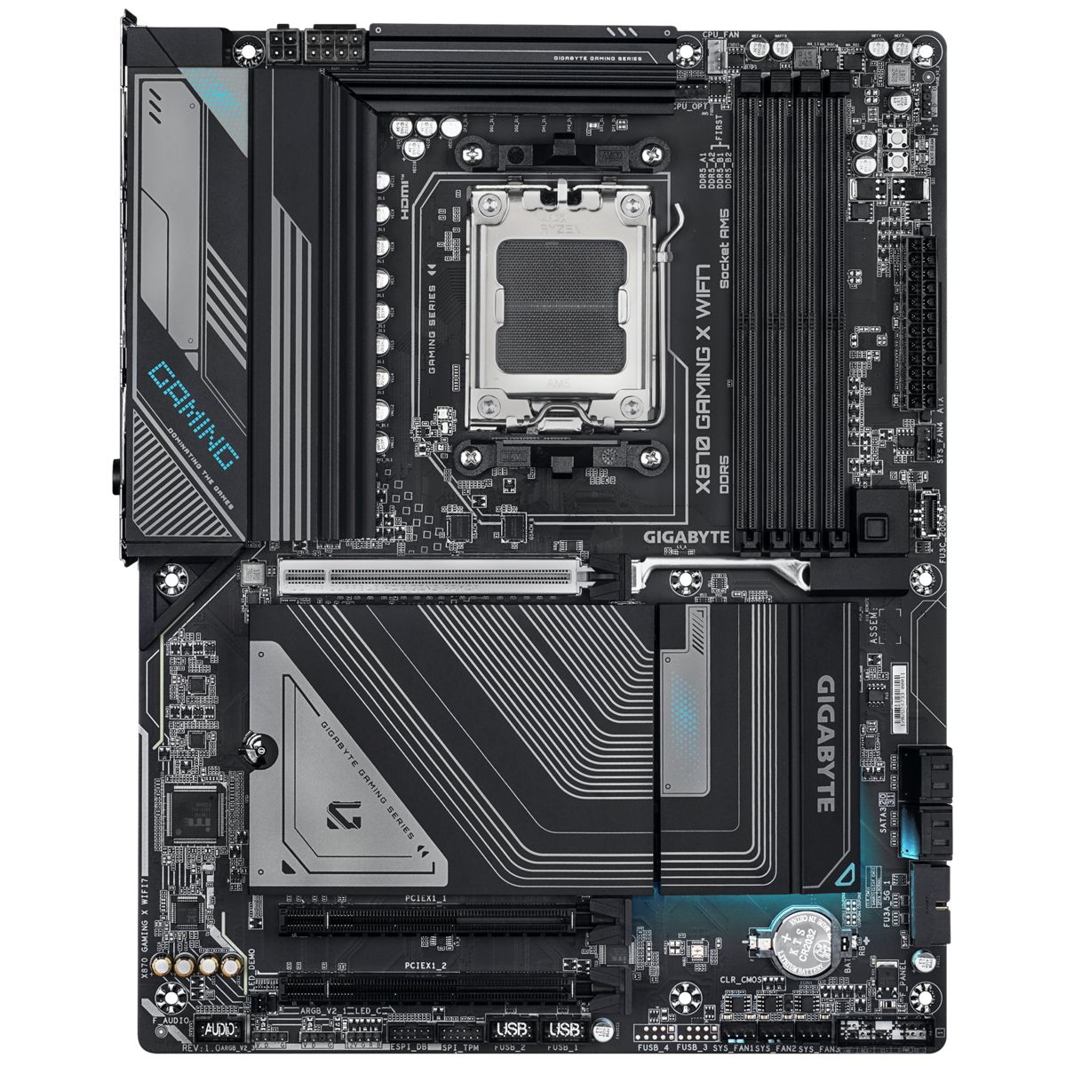 Gigabyte X870 Gaming X Wifi7 задняя панель портов USB4 Wi-Fi 7
