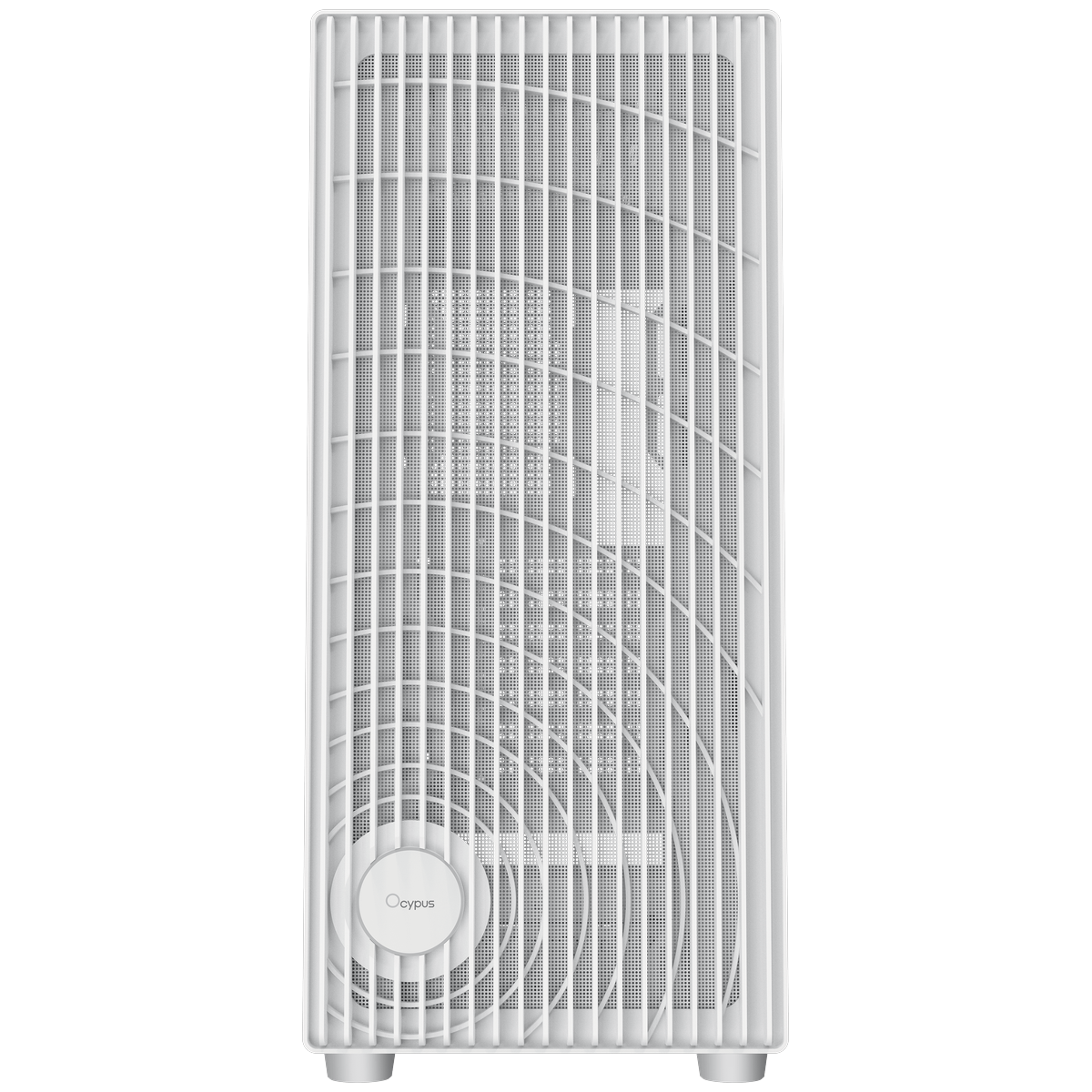 Ocypus Gamma C70 WH передняя панель с вентиляционной сеткой и логотипом Ocypus