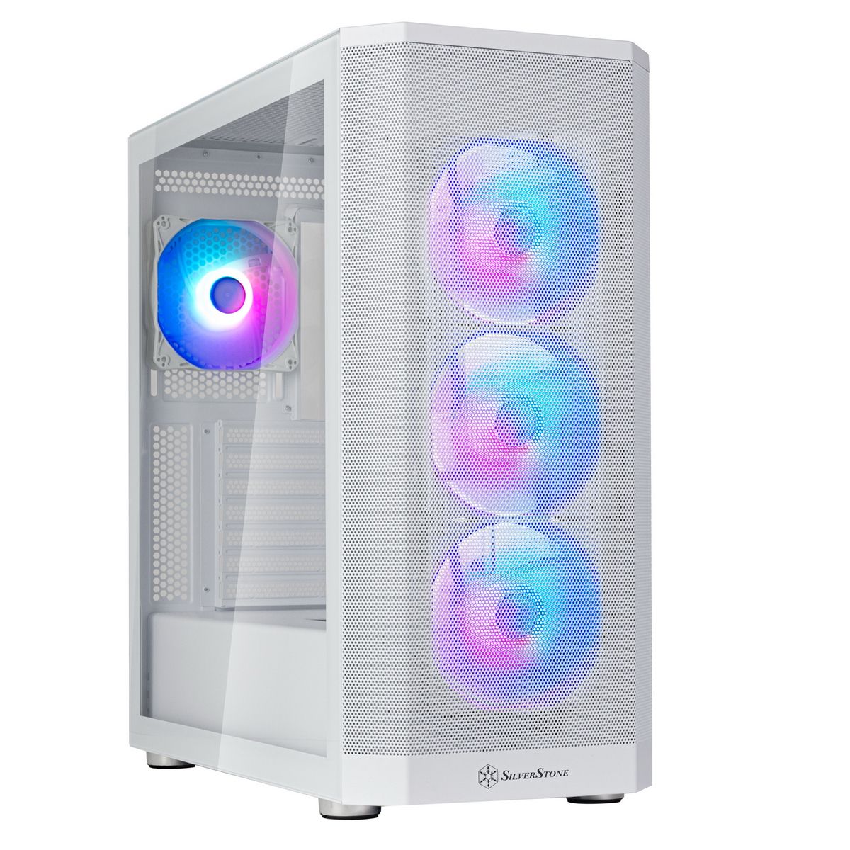 SilverStone Fara 514X WG белый Mid-Tower корпус вид спереди металлическая сетка