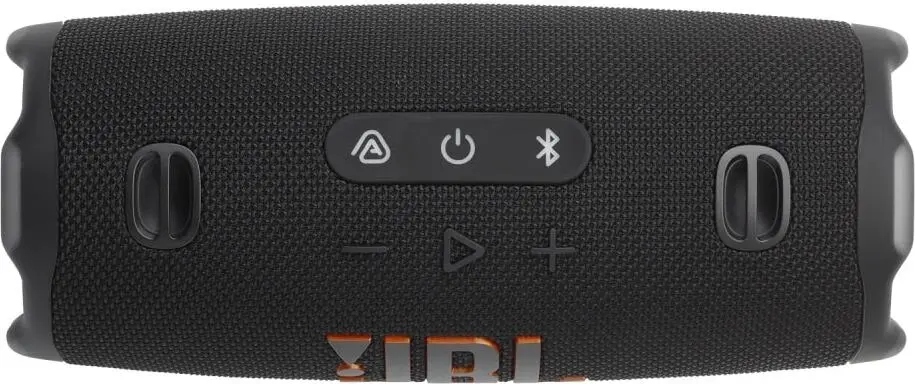JBL Charge 6 Black кнопки управления сверху — питание, Bluetooth, Auracast и воспроизведение