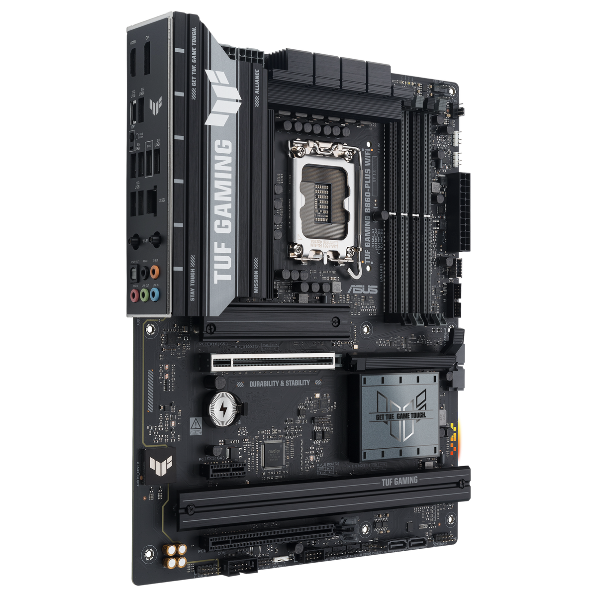 ASUS TUF Gaming B860-Plus WiFi разъёмы M.2 PCIe 5.0 и слоты DDR5