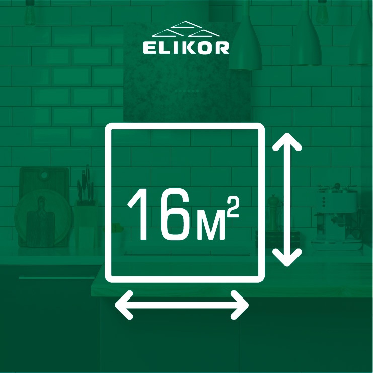 Elikor врезной блок 52Н-400-К3Д нерж — покрытие помещения до 16 м²