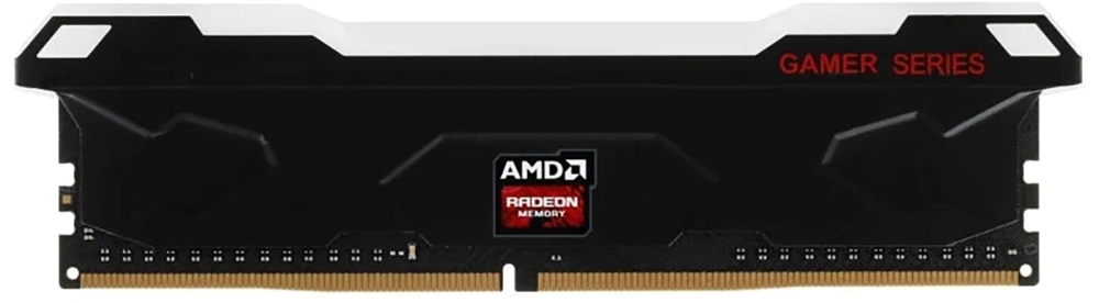 AMD Radeon R5 Entertainment Series R5532G5600U2S-RGB — модуль DDR5 32 ГБ с чёрным радиатором и RGB-подсветкой