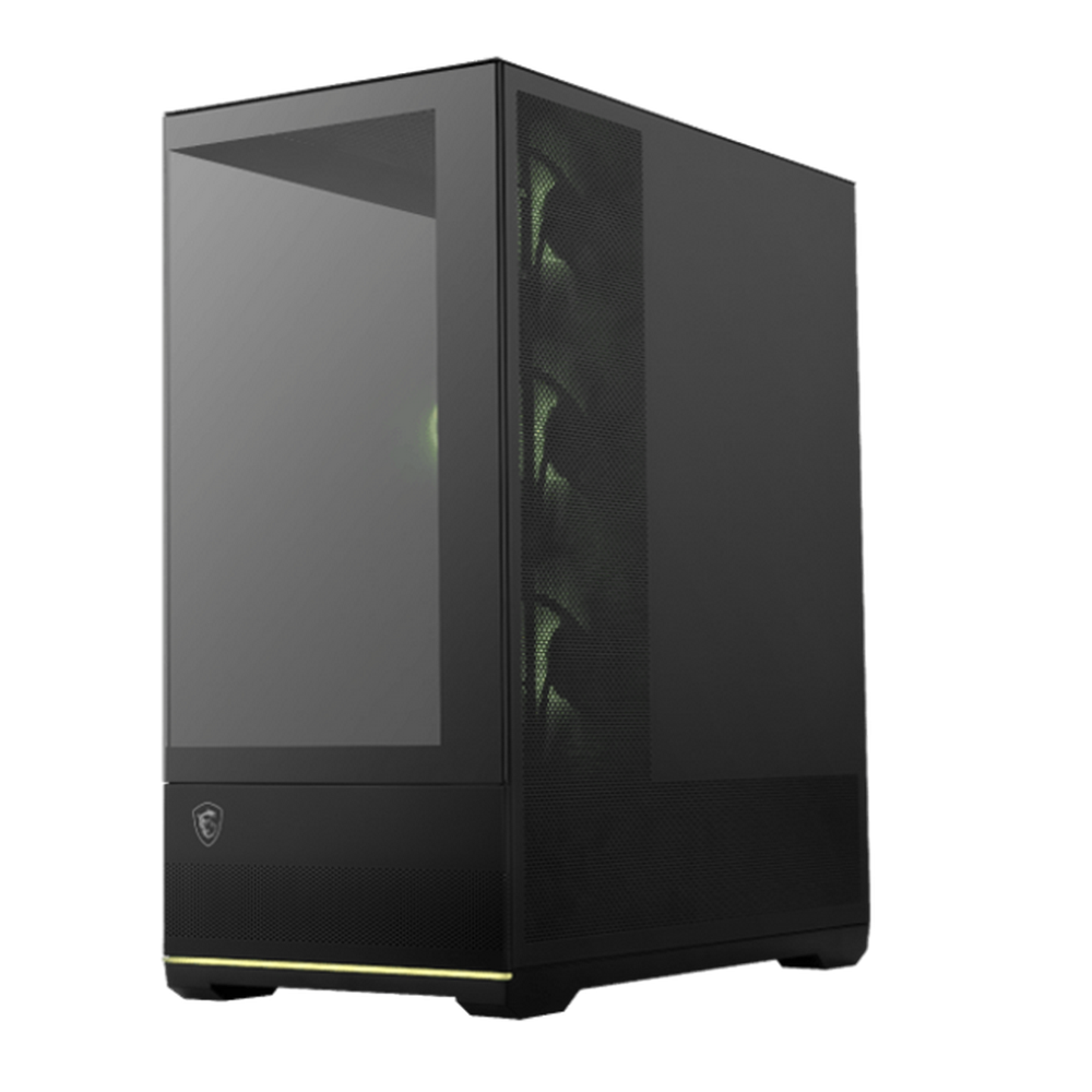 MSI MAG PANO 110R PZ боковой профиль три ARGB-вентилятора закрытый корпус минималистичный дизайн