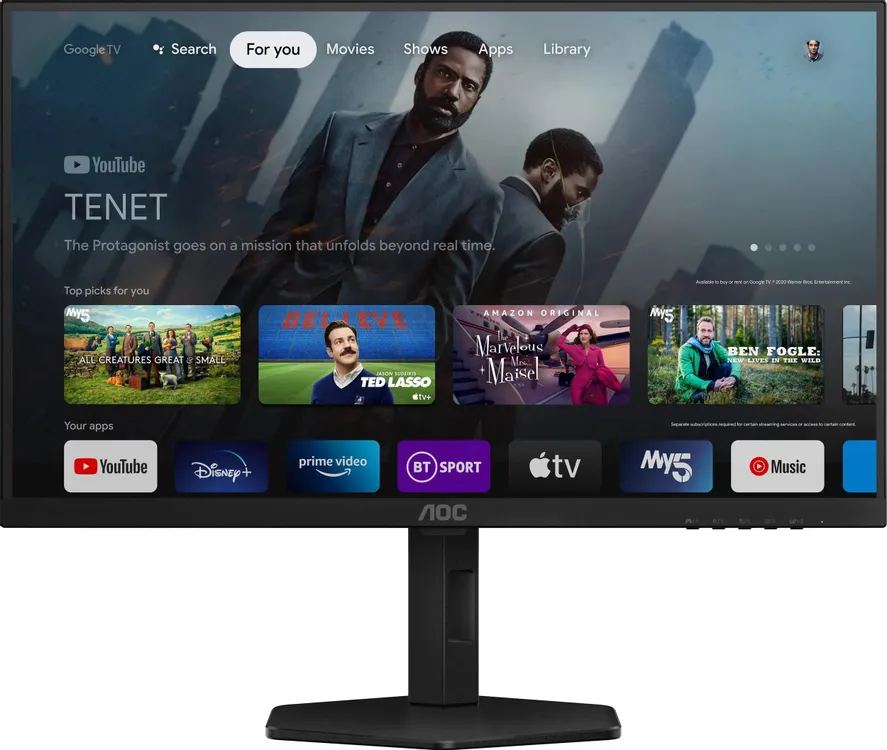 AOC Q27G4XY на подставке, полноэкранный режим, вид спереди 27 дюймов QHD