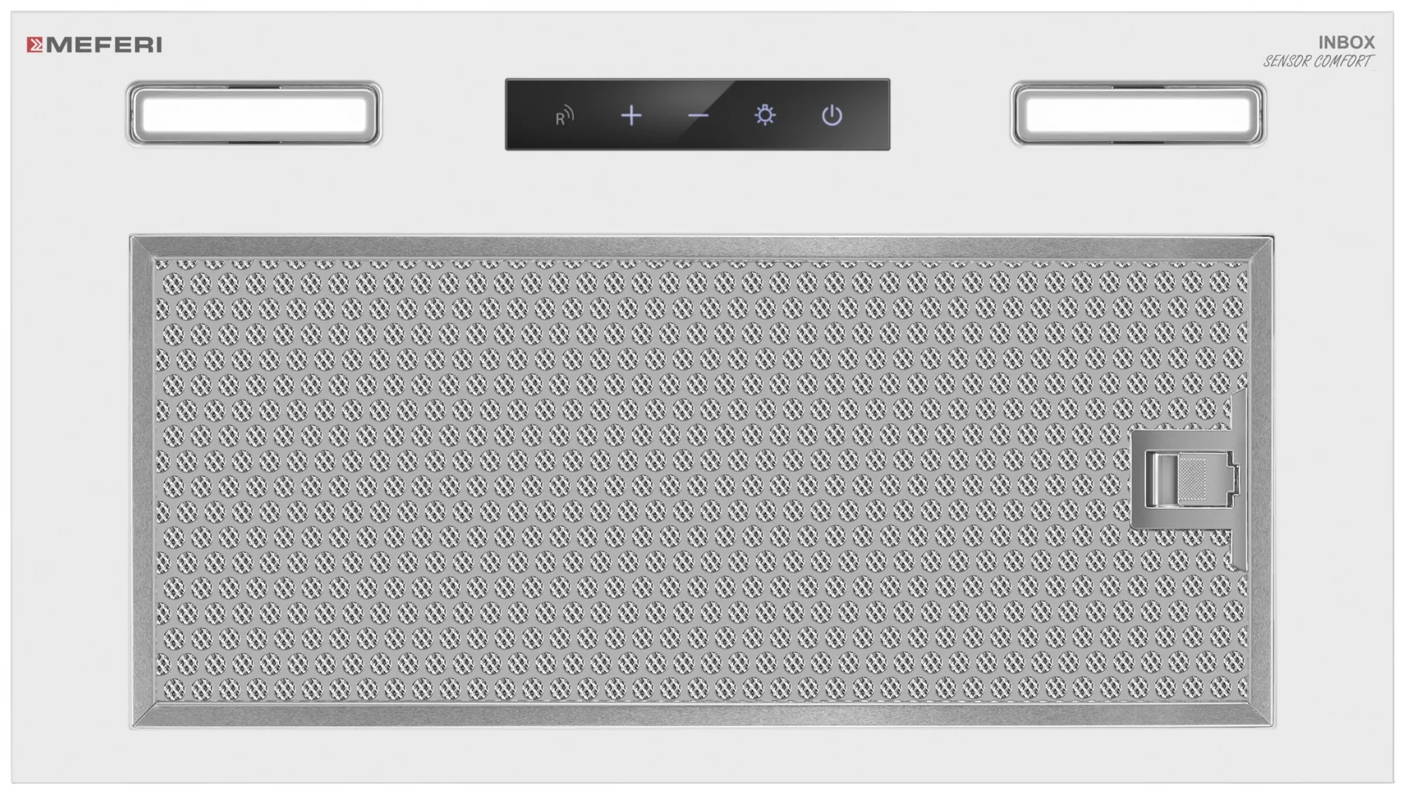 Meferi Inbox sensor comfort 52wh встраиваемая вытяжка вид спереди сенсорное управление боковой выпуск