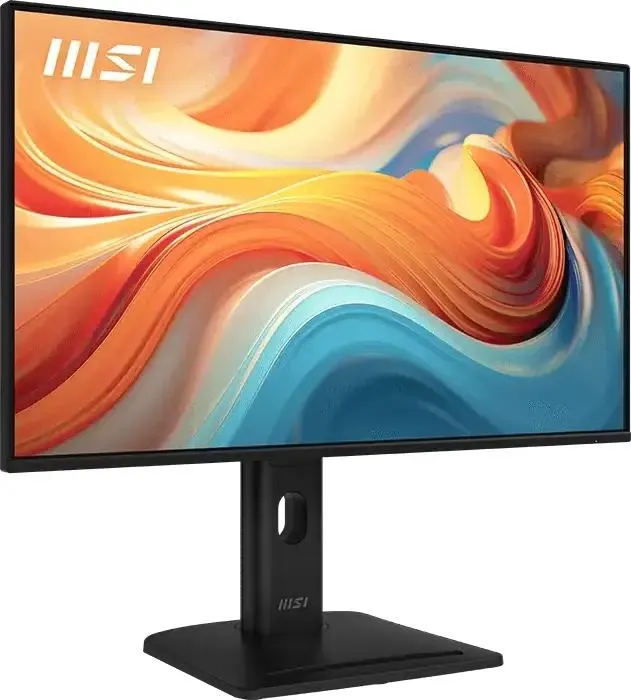 MSI PRO MP275PHG E14 — эргономичная подставка с регулировкой высоты, вид сбоку
