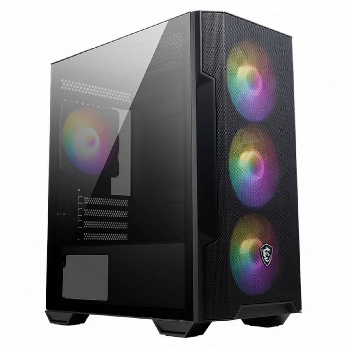 MSI MAG FORGE M100R корпус Mini-Tower Micro-ATX с ARGB-вентиляторами — общий вид спереди