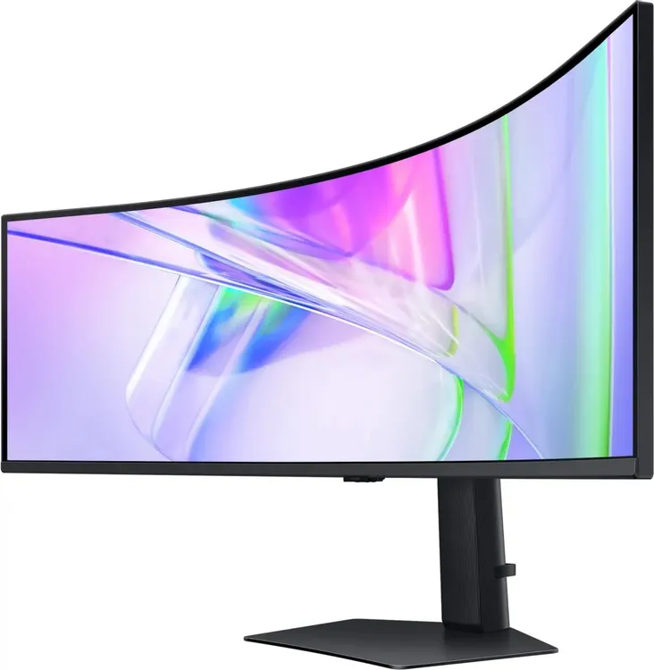 Samsung ViewFinity S9 S49C950UAIXCI боковой профиль изогнутого монитора кривизна экрана и конструкция подставки