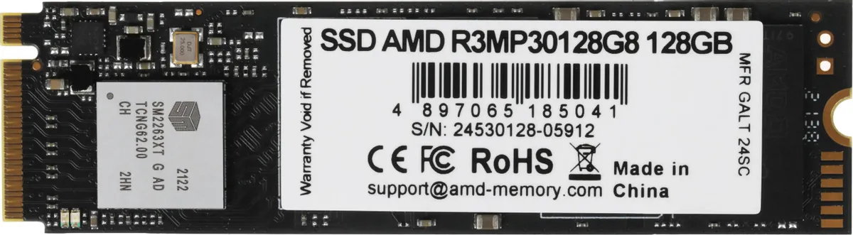 AMD Radeon R3 R3MP30128G8 внешний вид накопителя M.2 2280