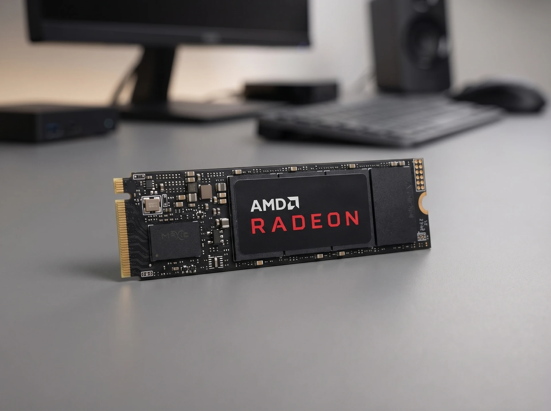 SSD накопитель AMD Radeon R3 128ГБ, M.2 2280, PCIe 3.0 x4, [R3MP30128G8] - фото в интерьере