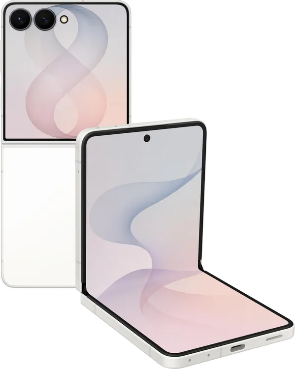 Samsung Galaxy Z Flip8 кремовый — основной экран Dynamic AMOLED 2X 6.9 дюйма развёрнут