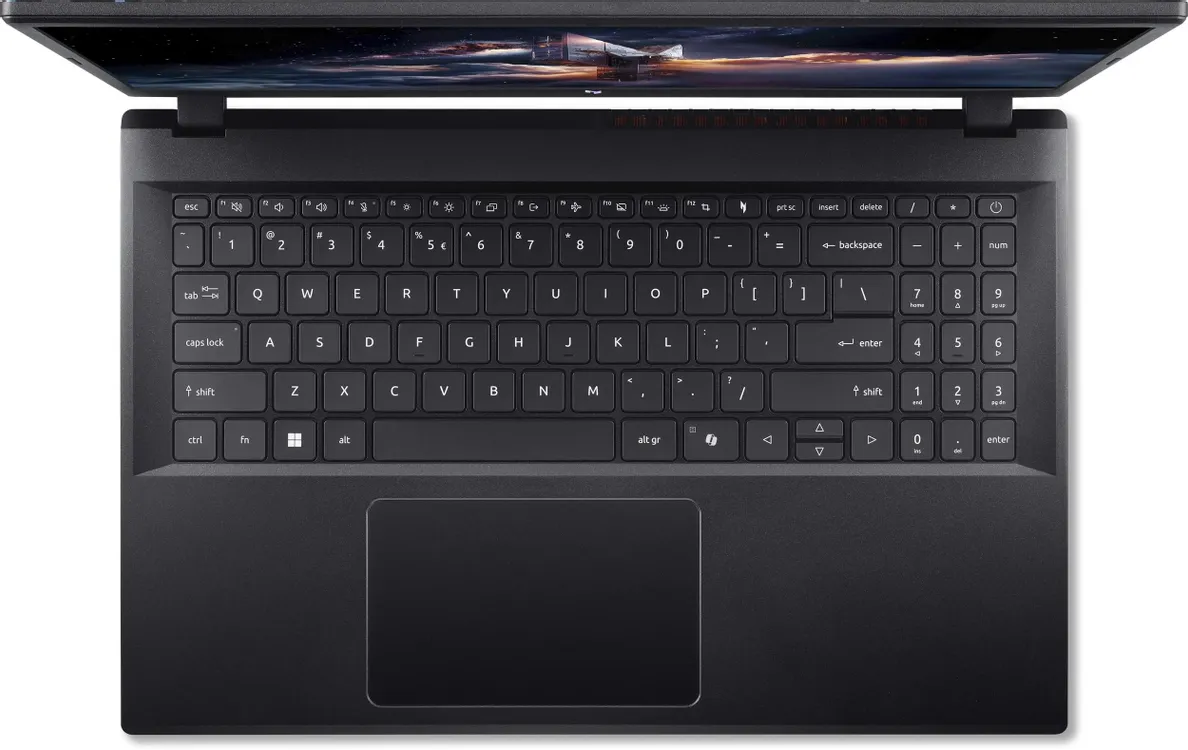 Acer Nitro V 15 ANV15-52-57BB клавиатура с подсветкой и цифровым блоком вид сверху