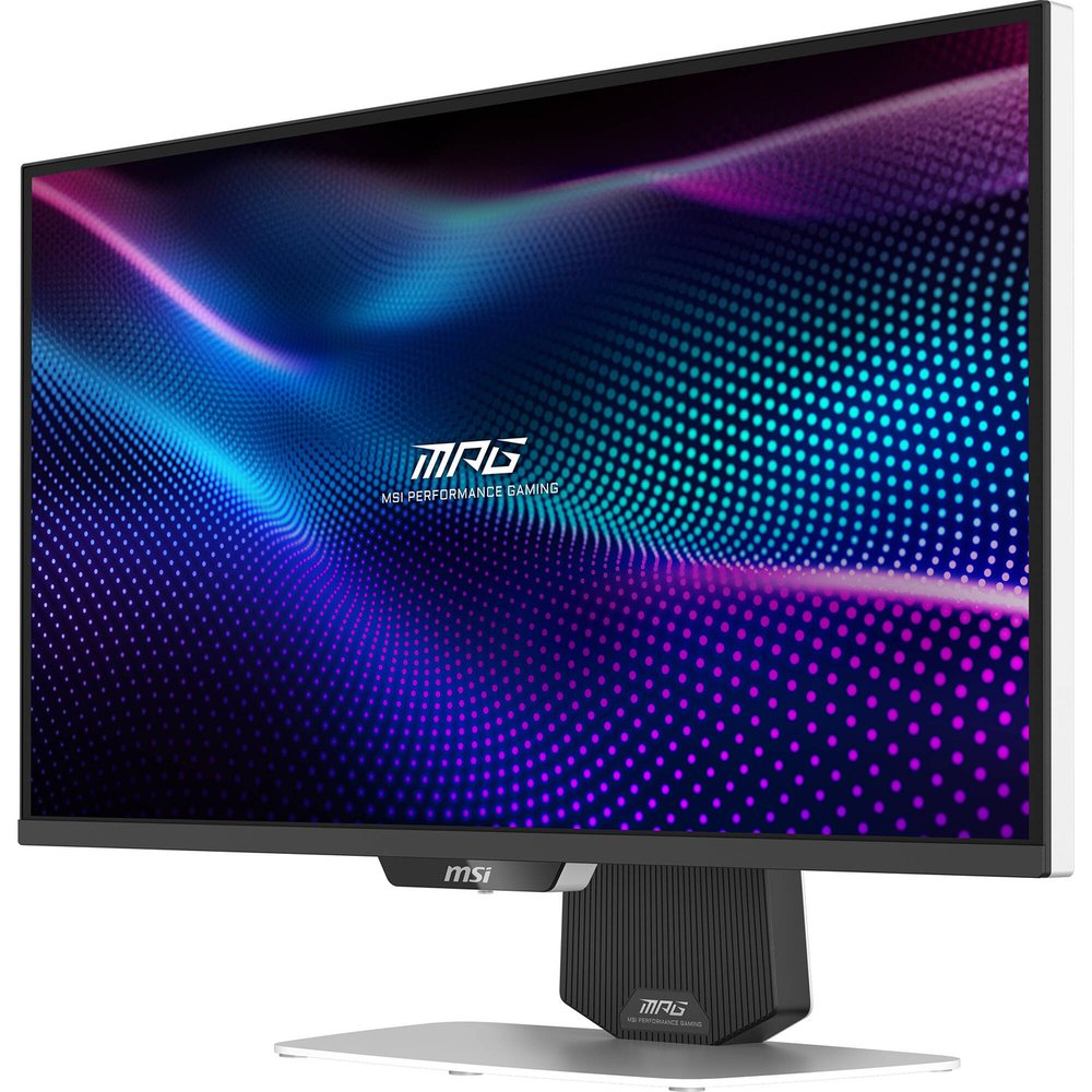 MSI MPG 274URDFW E16M Rapid боковой вид — тонкий профиль корпуса, тонкие рамки, подставка