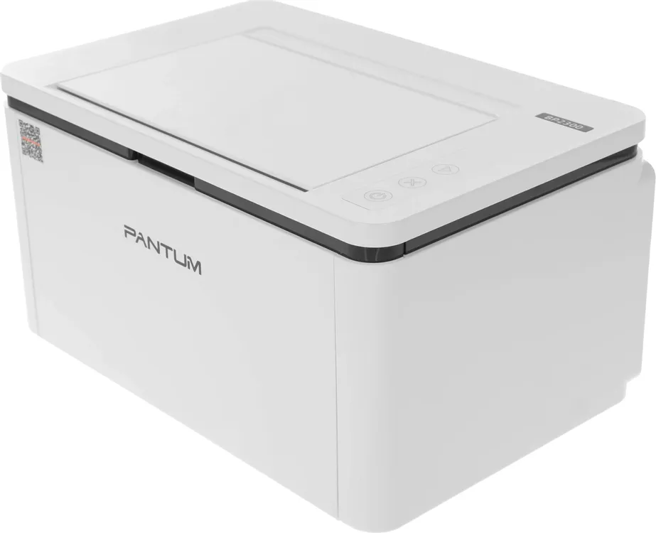 Pantum BP2300 компактный лазерный принтер белый вид с угла 45 градусов