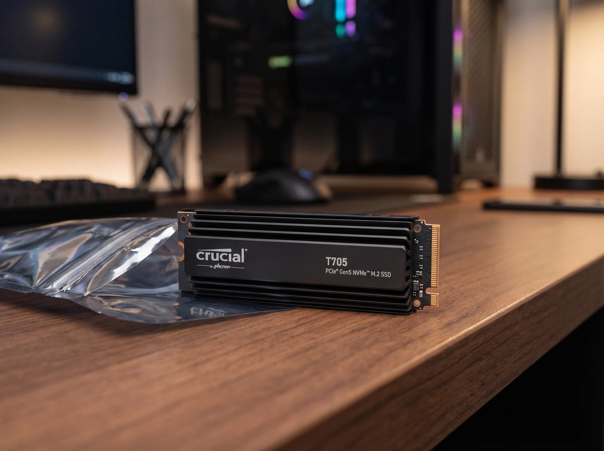 SSD накопитель Crucial T705 4ТБ, M.2 2280, PCIe 5.0 x4, NVMe [CT4000T705SSD5] - фото в интерьере