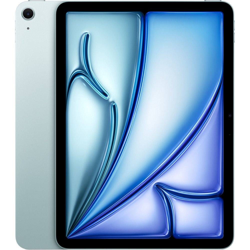 Apple iPad Air 11 2026 вид спереди и сбоку голубой цвет корпус из алюминия
