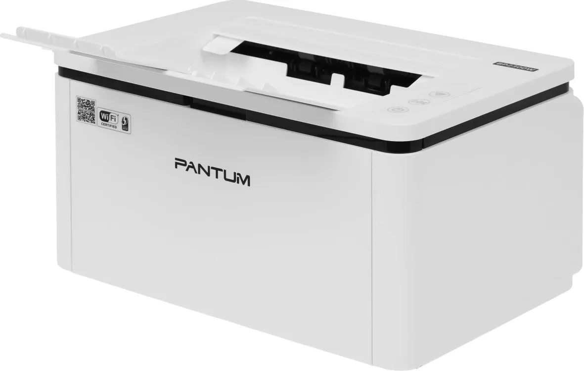 Pantum BP2300W открытая крышка подачи бумаги компактный корпус вид сверху