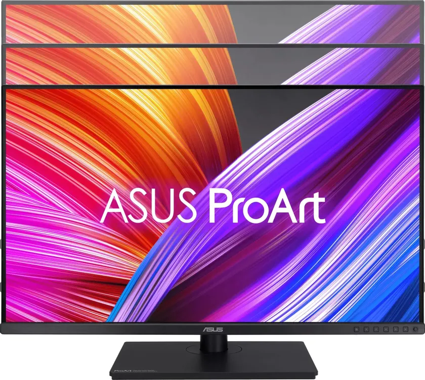 ASUS PA328QV демонстрация цветопередачи с градиентами красного, фиолетового и синего