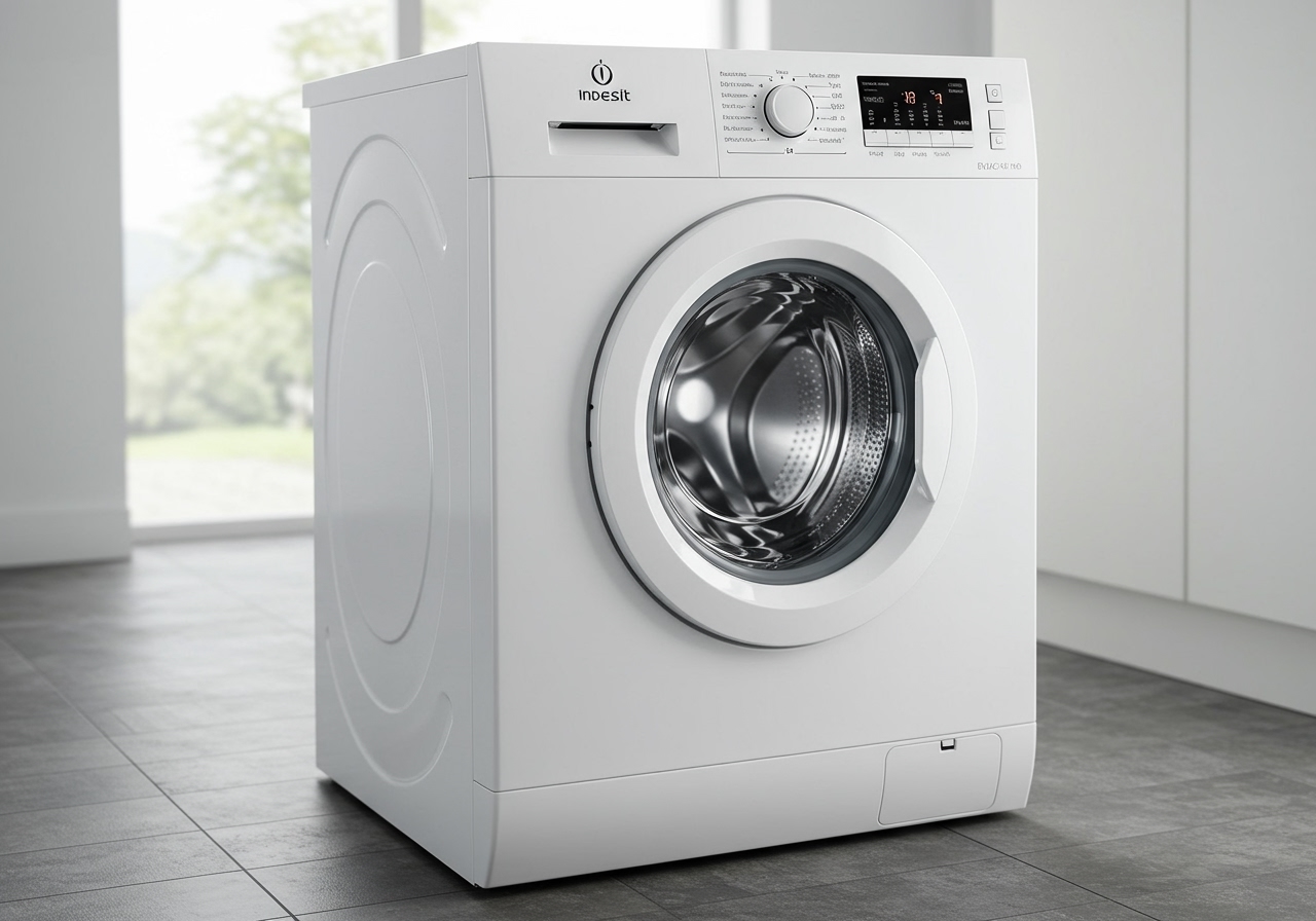 Indesit EWUC 4105 &mdash; общий вид машины в интерьере