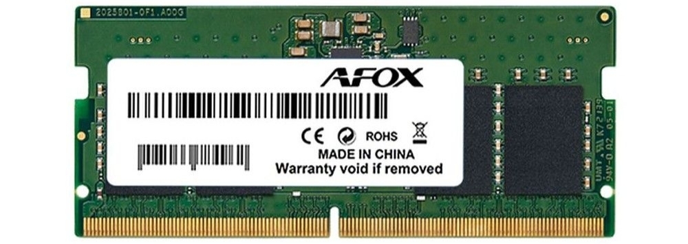 Afox AFSD532D2S2P DDR5 32 ГБ SODIMM — модуль памяти с маркировкой и гарантийной наклейкой