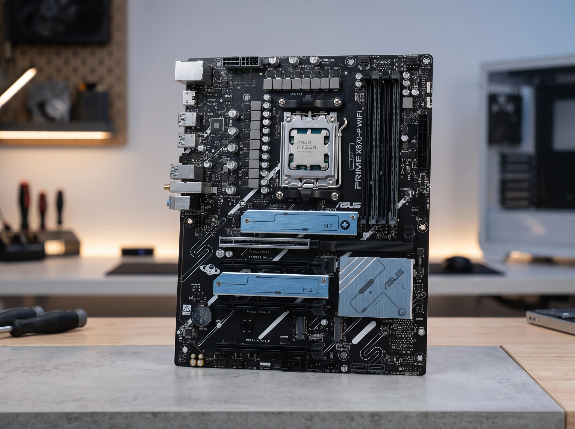Материнская плата Asus Prime X870-p Wifi, Socket AM5, AMD X870, ATX, RTL [90MB1IS0-M0EAY0] - фото в интерьере