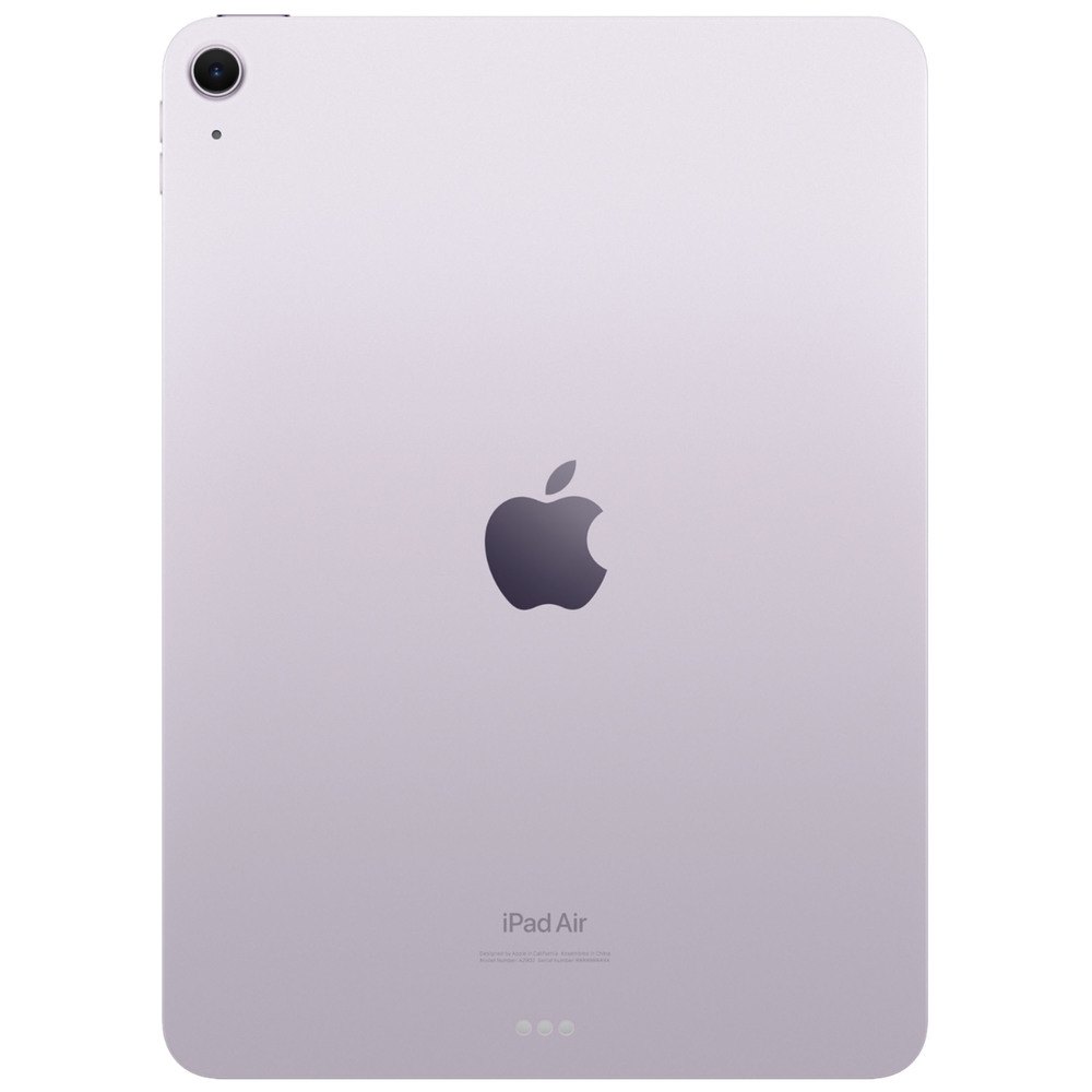 Apple iPad Air 11 2026 вид сзади, алюминиевый корпус фиолетового цвета, логотип Apple в центре, одиночная камера